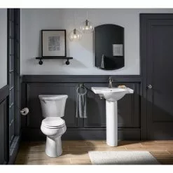 KOHLER Veer 24 In. Vitreous China Pedestal Sink Basin In White With Overflow Drain -Bath and Faucet shop 3073abab1a73452f554d78d138cf7dc3 1800x1800