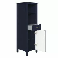 MagickWoods Montgomery 19"W X 18-1/2"D X 60"H Midnight Blue Linen Cabinet -Bath and Faucet shop 31019 lov mw 1800x1800