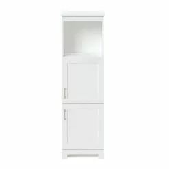 MagickWoods Elements Staverton 18-1/2"W X 15-1/8"D X 60"H White Linen Cabinet
