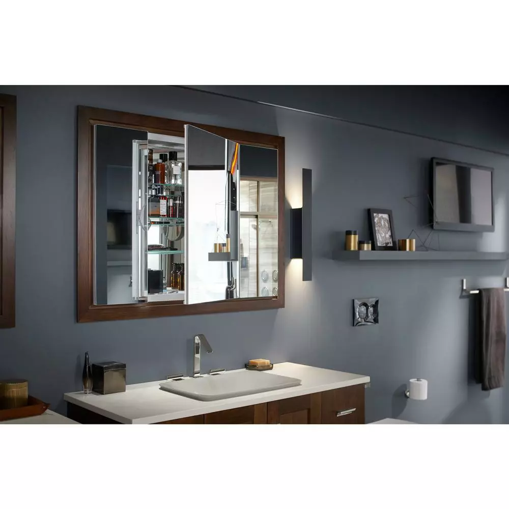 In Stock Hardwarestore Delivery Verdera 40 In. W X 30 In. H Recessed Medicine Cabinet In Anodized Aluminum 9 In Stock Hardwarestore Delivery Verdera 40 In. W X 30 In. H Recessed Medicine Cabinet In Anodized Aluminum - Image 7