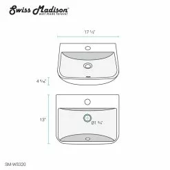 Swiss Madison St. Tropez Wall Mount Sink In White -Bath and Faucet shop 34b891330793837dffe0ab0f89d42892 1800x1800