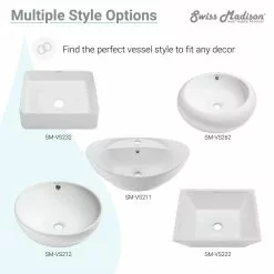 Swiss Madison Voltaire Ceramic Rectangle Vessel Sink In White 22 Swiss Madison Voltaire Ceramic Rectangle Vessel Sink In White -Bath and Faucet shop 34dc1c26123f0895e4dc7dfbc1f0d7cf 1800x1800