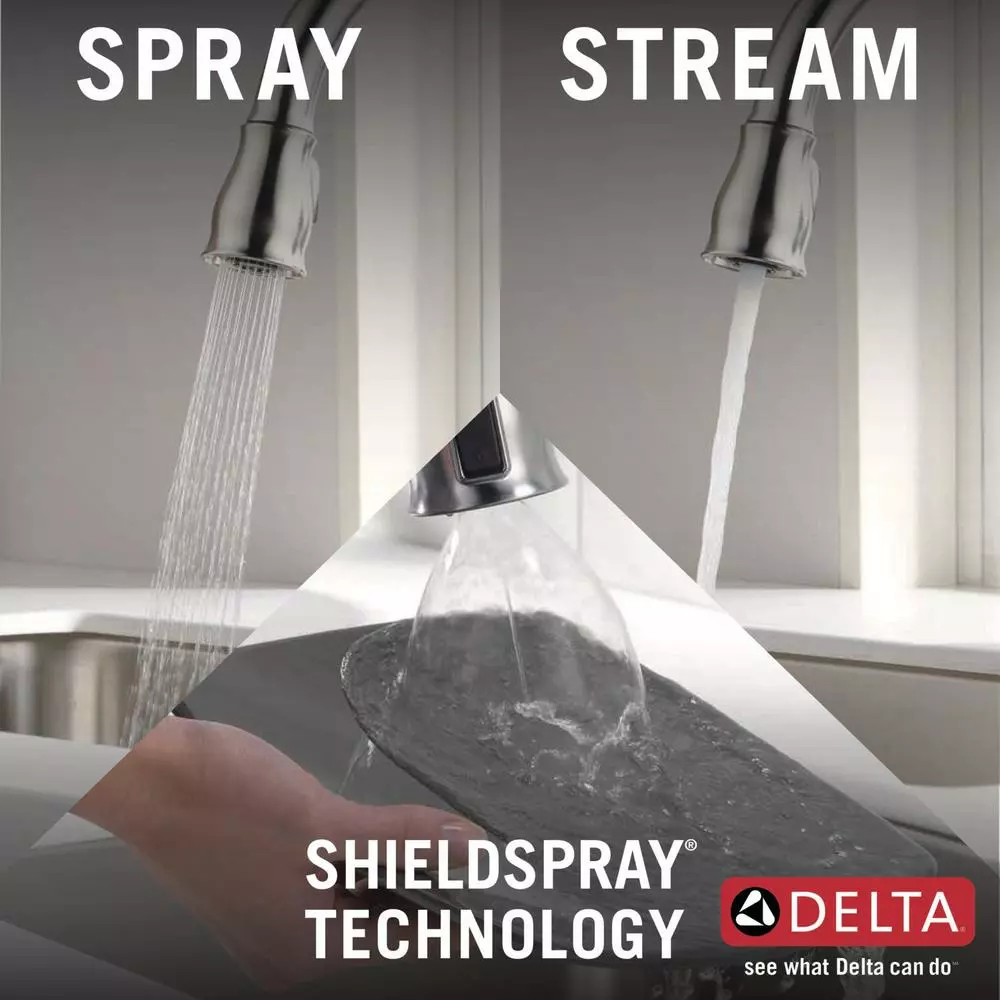 In Stock Hardwarestore Delivery Leland Single-Handle Pull-Down Sprayer Kitchen Faucet With ShieldSpray In Stainless 8 In Stock Hardwarestore Delivery Leland Single-Handle Pull-Down Sprayer Kitchen Faucet With ShieldSpray In Stainless - Image 6