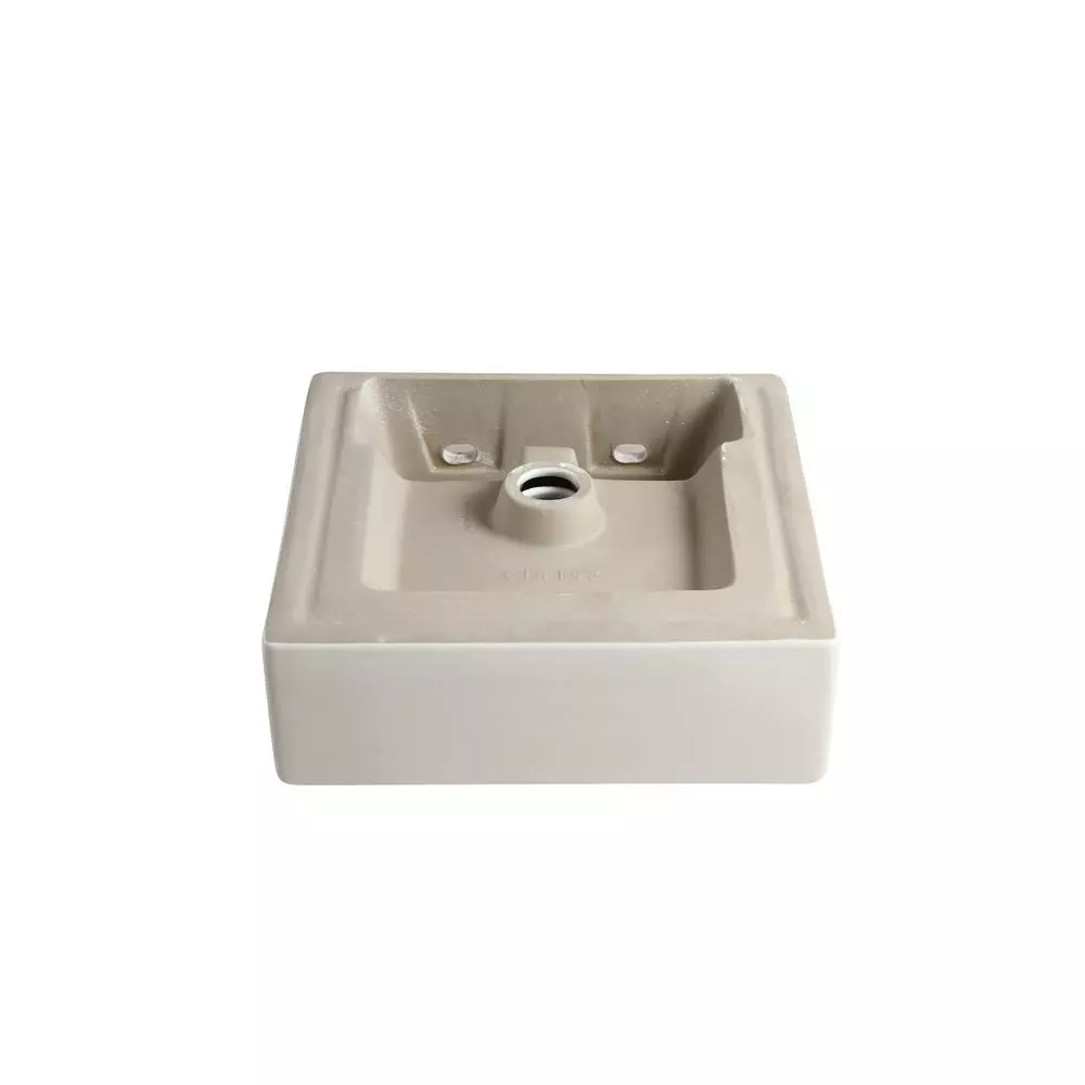 Elanti Wall-Mounted Square Bathroom Sink In White 10 Elanti Wall-Mounted Square Bathroom Sink In White - Image 8