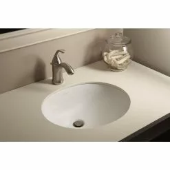 STERLING Wescott Under-Mounted Vitreous China Bathroom Sink In White With Overflow Drain 8 STERLING Wescott Under-Mounted Vitreous China Bathroom Sink In White With Overflow Drain -Bath and Faucet shop 35a3b11c4ddeb990ba9c3b5165c88286 1800x1800