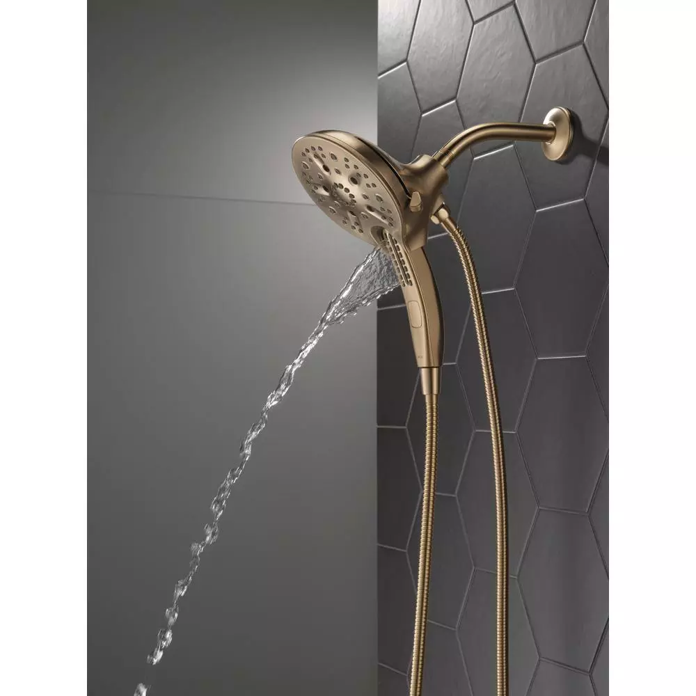 In Stock Hardwarestore Delivery In2ition 5-Spray 6.06 In. Wall Mount Dual Shower Heads With H2Okinetic Technology In Champagne Bronze 11 In Stock Hardwarestore Delivery In2ition 5-Spray 6.06 In. Wall Mount Dual Shower Heads With H2Okinetic Technology In Champagne Bronze - Image 9