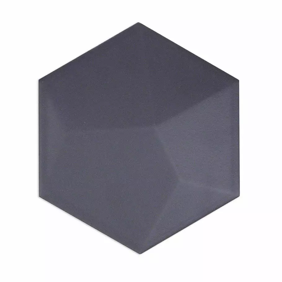 Bond Tile Magen 3D-Hex Dark Gray Matte Ceramic Hexagon Tile 6 Bond Tile Magen 3D-Hex Dark Gray Matte Ceramic Hexagon Tile - Image 4