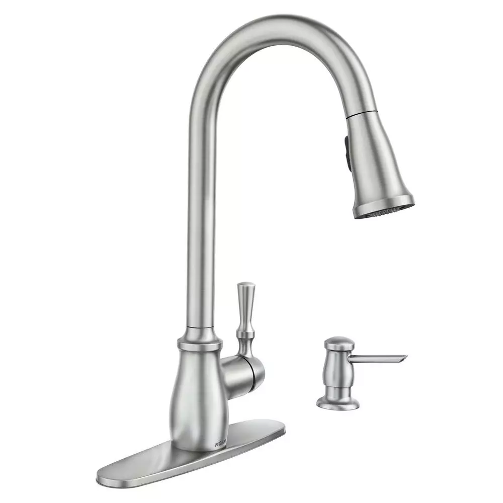 In Stock Hardwarestore Delivery Fieldstone Single-Handle Pull-Down Sprayer Kitchen Faucet With Reflex And Power Clean In Spot Resist Stainless 3 In Stock Hardwarestore Delivery Fieldstone Single-Handle Pull-Down Sprayer Kitchen Faucet With Reflex And Power Clean In Spot Resist Stainless