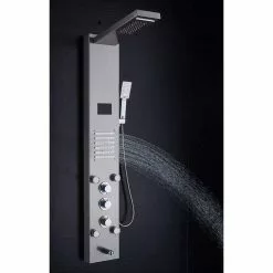 In Stock Hardwarestore Delivery 53 In. 10-Jet Shower Panel System In Brushed Nickel With LED Rainfall Waterfall Shower Head Handshower And Tub Spout 14 In Stock Hardwarestore Delivery 53 In. 10-Jet Shower Panel System In Brushed Nickel With LED Rainfall Waterfall Shower Head Handshower And Tub Spout -Bath and Faucet shop 3909ac5021a059904d3e805eeabf3e6d 1800x1800
