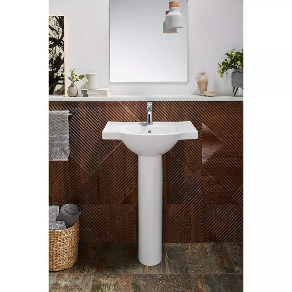 KOHLER Veer Vitreous China Pedestal In White 8 KOHLER Veer Vitreous China Pedestal In White - Image 6