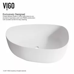 VIGO Peony Handmade Matte Stone Novelty/Specialty Vessel Bathroom Sink In Matte White 25 VIGO Peony Handmade Matte Stone Novelty/Specialty Vessel Bathroom Sink In Matte White -Bath and Faucet shop 39856d1f014be37403fd8b5915f1d85b 315ae923 fa76 4e02 838a 7e906669d6fb 1800x1800