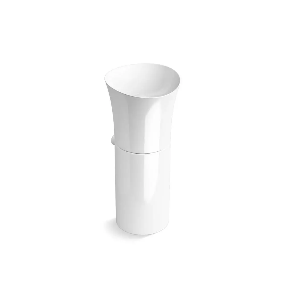 KOHLER Veil Pedestal Vessel Sink In White 3 KOHLER Veil Pedestal Vessel Sink In White