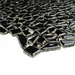 SomerTile 11.25" X 11.25" Dizzy Glossy Black Ceramic Mosaic Floor And Wall Tile (10 Tiles/ 8.98 Sqft.) -Bath and Faucet shop 3d17aef9 c5ab 48db 8f1e 5023a52f10d5 1.60f24f4f7ad98cd16055261159b34b88 1800x1800