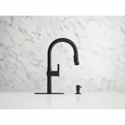 In Stock Hardwarestore Delivery Rune Single-Handle Pull-Down Sprayer Kitchen Faucet In Matte Black -Bath and Faucet shop 3da83c8484504db4ddc3f365cd0d5c84 1800x1800