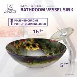 ANZZI Impasto Series Vessel Sink In Hand Painted Mural With Matching Chrome Waterfall Faucet 18 ANZZI Impasto Series Vessel Sink In Hand Painted Mural With Matching Chrome Waterfall Faucet -Bath and Faucet shop 3de4b63b29ecb0cfd5e3c9c1b1dbf91a 1800x1800