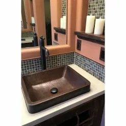Premier Copper Products Rectangle Skirted Hammered Copper Vessel Sink In Oil Rubbed Bronze -Bath and Faucet shop 3e7fcf712ae665863e9617edf57893af 1800x1800