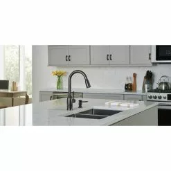 In Stock Hardwarestore Delivery Noell Single-Handle Pull-Down Sprayer Kitchen Faucet With Reflex, Soap Dispenser And Power Clean In Mediterranean Bronze -Bath and Faucet shop 3f143fc4770967e3824b924e3643d425 1800x1800