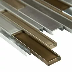 MSI Madison Avenue Interlocking 12 In. X 12 In. X 8mm Glass Metal Mosaic Wall Tile (1 Sq. Ft.) -Bath and Faucet shop 3f2751d3934fab563fb8446be50000bc 1800x1800