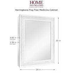 In Stock Hardwarestore Delivery 24 In. X 30 In. Fog Free Recessed Or Surface Mount Herringbone Medicine Cabinet -Bath and Faucet shop 3f732380f3a01c4af8b282c99a52f0ea 1800x1800