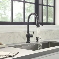 In Stock Hardwarestore Delivery Marchand Single Handle Pull-Down Sprayer Kitchen Faucet In Legacy Bronze -Bath and Faucet shop 400653d588c5c60c343111c54dda48b0 1800x1800