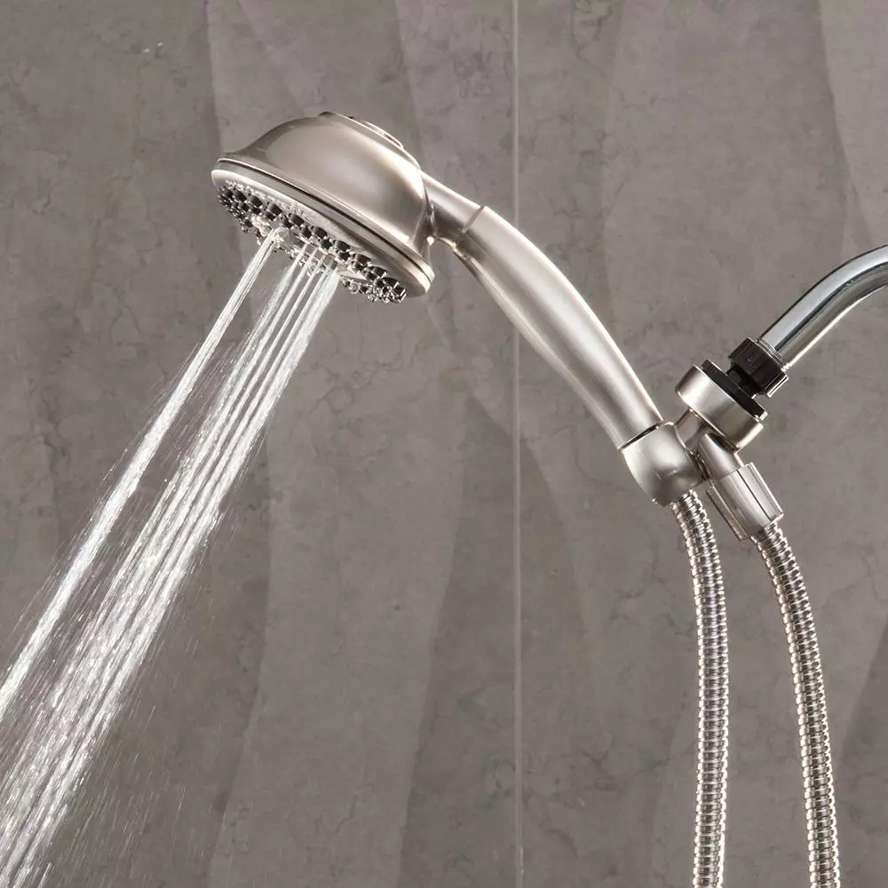 In Stock Hardwarestore Delivery 9-Spray 4.5 In. Single Wall Mount Low Flow Handheld Adjustable Shower Head In Brushed Nickel 10 In Stock Hardwarestore Delivery 9-Spray 4.5 In. Single Wall Mount Low Flow Handheld Adjustable Shower Head In Brushed Nickel - Image 8