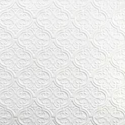 Bond Tile Roma Florid White 6.25 In. X 7.25 In. Ceramic Arabesque Wall Tile (30 Pieces 4.84 Sq. Ft. / Box)