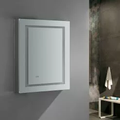 In Stock Hardwarestore Delivery Spazio 24 In. W X 30 In. H Recessed Or Surface Mount Medicine Cabinet With LED Lighting, Mirror Defogger And Right Hinge -Bath and Faucet shop 40a1431e5cf7f54051a43e72e4f61c35 1800x1800