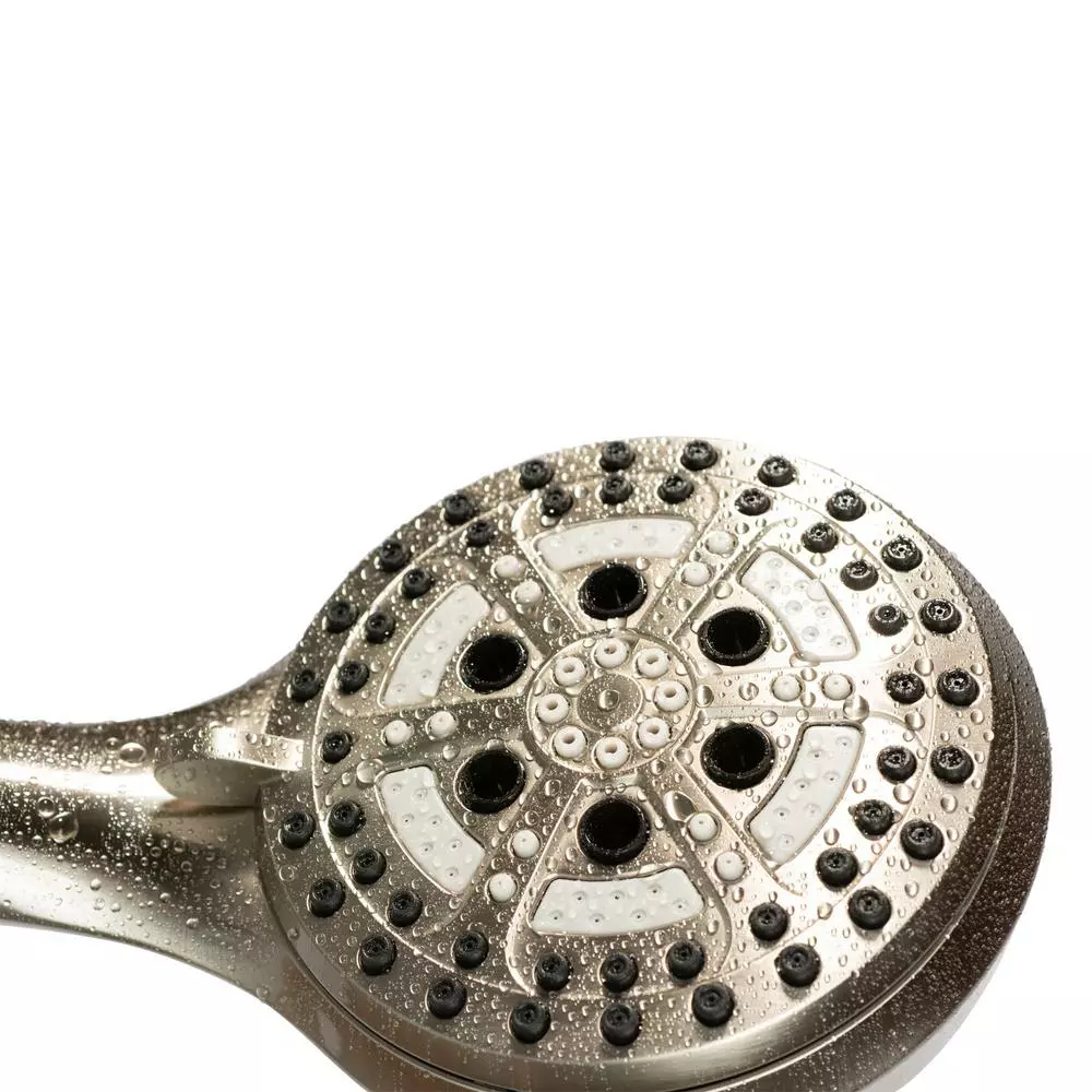 In Stock Hardwarestore Delivery 6-spray 7 In. Dual Shower Head And Handheld Shower Head With Low Flow In Brushed-Nickel 7 In Stock Hardwarestore Delivery 6-spray 7 In. Dual Shower Head And Handheld Shower Head With Low Flow In Brushed-Nickel - Image 5