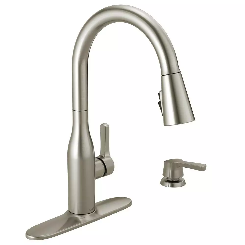 In Stock Hardwarestore Delivery Marca Single-Handle Pull-Down Sprayer Kitchen Faucet With ShieldSpray Technology In Champagne Bronze 14 In Stock Hardwarestore Delivery Marca Single-Handle Pull-Down Sprayer Kitchen Faucet With ShieldSpray Technology In Champagne Bronze - Image 12