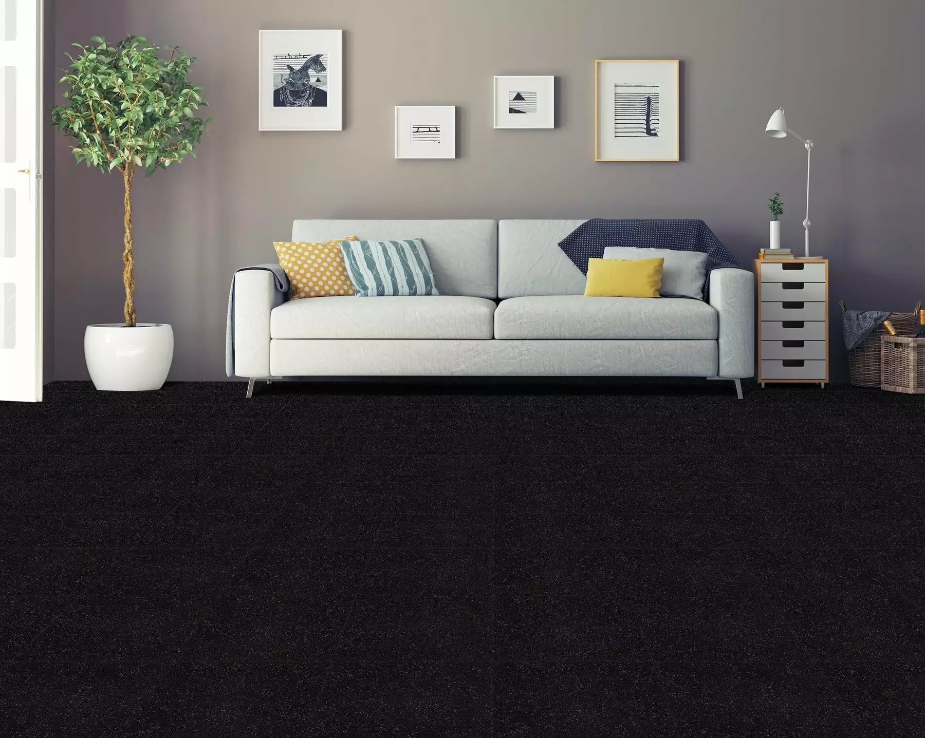 Achim Nexus Self Adhesive Carpet Floor Tile - 12 Inches X 12 Inches, Jet 4 Achim Nexus Self Adhesive Carpet Floor Tile - 12 Inches X 12 Inches, Jet - Image 2