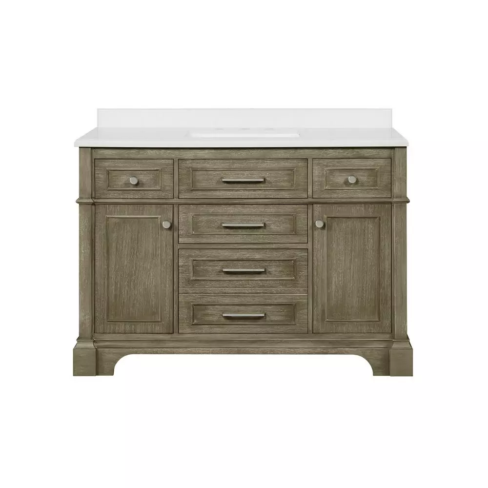 In Stock Hardwarestore Delivery Melpark 48 In. W X 22 In. D Bath Vanity In White With Cultured Marble Vanity Top In White With White Sink 19 In Stock Hardwarestore Delivery Melpark 48 In. W X 22 In. D Bath Vanity In White With Cultured Marble Vanity Top In White With White Sink - Image 17