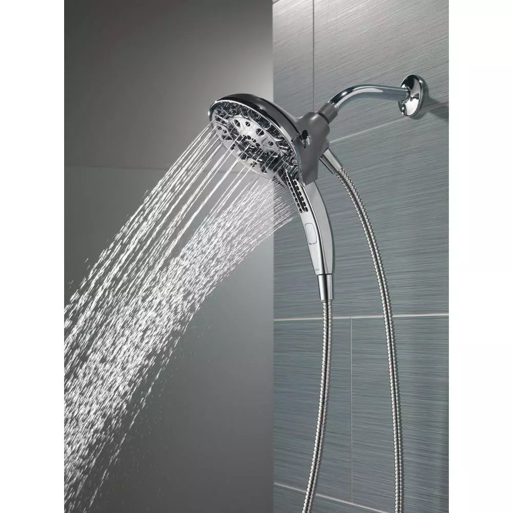 In Stock Hardwarestore Delivery In2ition Two-in-One 5-Spray 6 In. Dual Wall Mount Fixed And Handheld Shower Head In Chrome 11 In Stock Hardwarestore Delivery In2ition Two-in-One 5-Spray 6 In. Dual Wall Mount Fixed And Handheld Shower Head In Chrome - Image 9