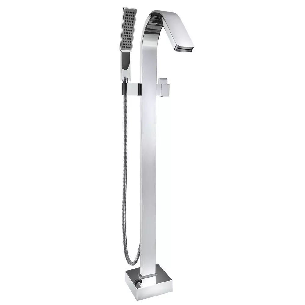 In Stock Hardwarestore Delivery 1-Handle Freestanding Floor Mount Roman Tub Faucet Bathtub Filler With Hand Shower In Chrome 3 In Stock Hardwarestore Delivery 1-Handle Freestanding Floor Mount Roman Tub Faucet Bathtub Filler With Hand Shower In Chrome