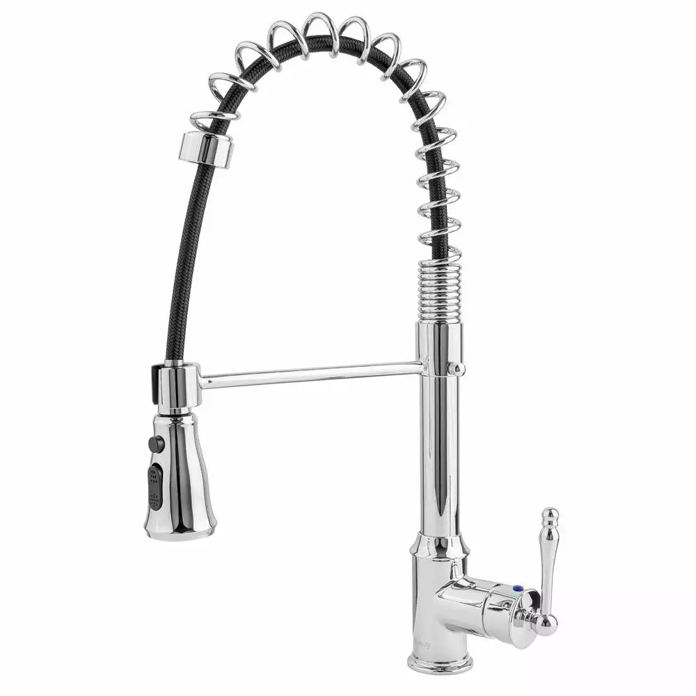 In Stock Hardwarestore Delivery Commercial-Style Spring Neck Single-Handle Pull-Down Sprayer Kitchen Faucet With 2-function Sprayer In Chrome 3 In Stock Hardwarestore Delivery Commercial-Style Spring Neck Single-Handle Pull-Down Sprayer Kitchen Faucet With 2-function Sprayer In Chrome