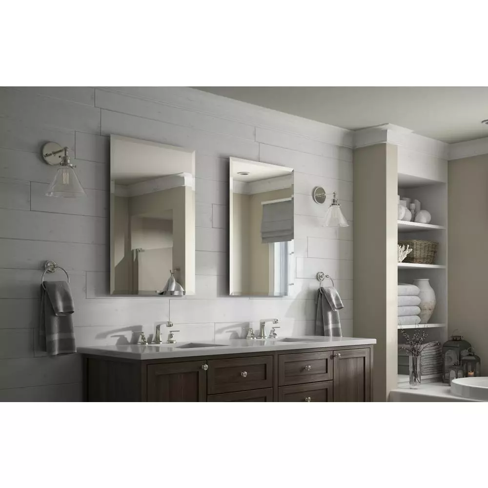 In Stock Hardwarestore Delivery 27 In. W X 41 In. H (L1) Frameless Rectangular Deluxe Glass Bathroom Vanity Mirror 5 In Stock Hardwarestore Delivery 27 In. W X 41 In. H (L1) Frameless Rectangular Deluxe Glass Bathroom Vanity Mirror - Image 3