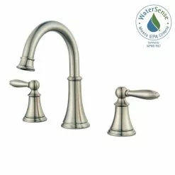 In Stock Hardwarestore Delivery Courant 8 In. Widespread 2-Handle Bathroom Faucet In Brushed Nickel (2-Pack Combo) -Bath and Faucet shop 4378937fb528ae232a057956e894855a 1800x1800