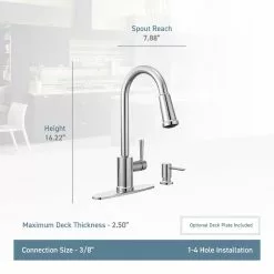 In Stock Hardwarestore Delivery Indi Single-Handle Pull-Down Sprayer Kitchen Faucet With Reflex And Power Clean In Matte Black -Bath and Faucet shop 43bc5f6ecff5ad2f433b1c1548e405d2 1800x1800