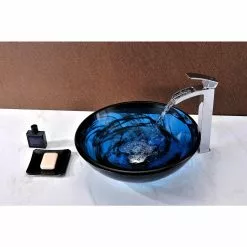 ANZZI Soave Series Deco-Glass Vessel Sink In Sapphire Wisp -Bath and Faucet shop 43d8de51d89047992a8c9aee79a059b7 1800x1800