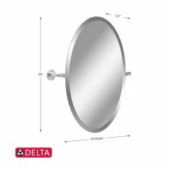 Delta Silverton 26 In. H X 22 In. W Single Wall Mirror In Chrome -Bath and Faucet shop 44317bf71893c7dcc879c3fc58b2b2fe 1800x1800