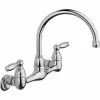 In Stock Hardwarestore Delivery Choice 2-Handle Wall Mount Kitchen Faucet In Chrome