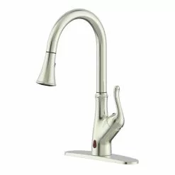In Stock Hardwarestore Delivery Brisbane Single-Handle Pull Down Sprayer Sensor Kitchen Faucet Brushed Nickel