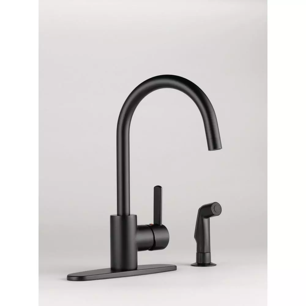 In Stock Hardwarestore Delivery Apex Single-Handle Side Sprayer Kitchen Faucet In Matte Black 4 In Stock Hardwarestore Delivery Apex Single-Handle Side Sprayer Kitchen Faucet In Matte Black - Image 2