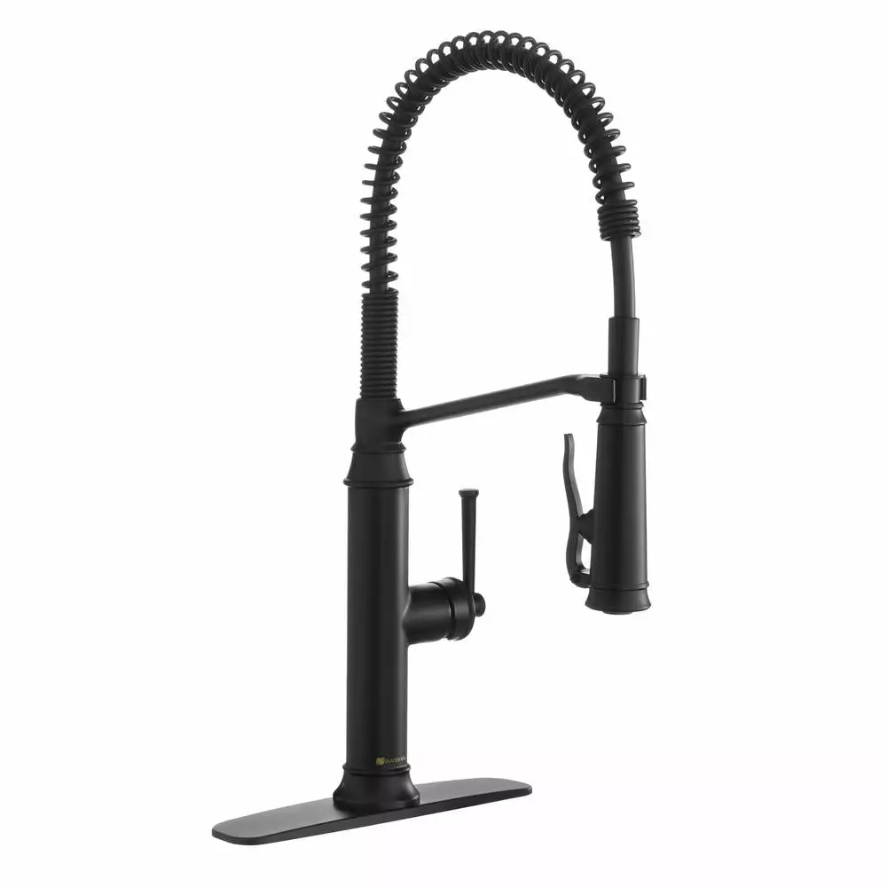 In Stock Hardwarestore Delivery Linscott Single-Handle Coil Springneck Pull-Down Sprayer Kitchen Faucet In Matte Black 3 In Stock Hardwarestore Delivery Linscott Single-Handle Coil Springneck Pull-Down Sprayer Kitchen Faucet In Matte Black