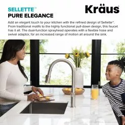 In Stock Hardwarestore Delivery Sellette Single-Handle Pull-Down Sprayer Kitchen Faucet With Dual Function Sprayhead In Spot Free Stainless Steel -Bath and Faucet shop 4740ba502aee3992adceb39a9ce90736 1800x1800