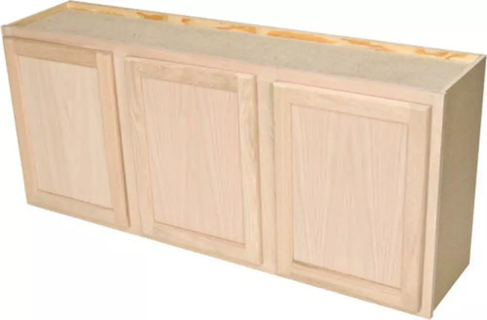 Quality One™ 54" X 24" Unfinished Oak Laundry Wall Cabinet 3 Quality One™ 54" X 24" Unfinished Oak Laundry Wall Cabinet