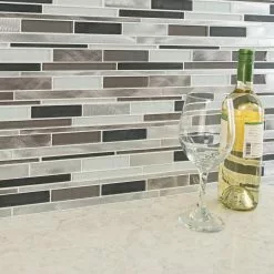 MSI 12 In. X 12 In. X 8mm Cityscape Interlocking Glass And Metal Mesh-Mounted Mosaic Wall Tile (10 Sq. Ft./case) -Bath and Faucet shop 480f6bcf87a42a0515e34431b06ca730 1800x1800