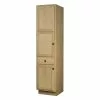 Quality One™ 18"W X 21"D X 78"H Unfinished Oak Linen Cabinet -Bath and Faucet shop 4831023 18oakLF 1800x1800