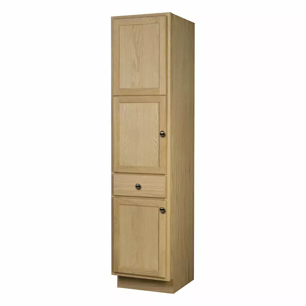 Quality One™ 18"W X 21"D X 78"H Unfinished Oak Linen Cabinet 3 Quality One™ 18"W X 21"D X 78"H Unfinished Oak Linen Cabinet