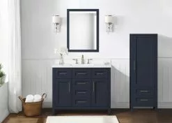Ove Decors Michigan 20''W X 14.50"D X 60"H Midnight Blue Linen Cabinet -Bath and Faucet shop 4838089 P ALT5 1800x1800