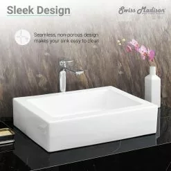 Swiss Madison Voltaire Ceramic Rectangle Vessel Sink In White 20 Swiss Madison Voltaire Ceramic Rectangle Vessel Sink In White -Bath and Faucet shop 4c6c3d0a67cde7fc8387ee2b8acf2234 1800x1800